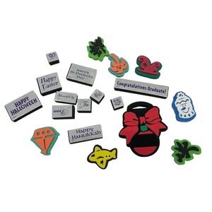 Assorted Holiday & Celebration Foam Rubber Stamps Set UNUSED‎